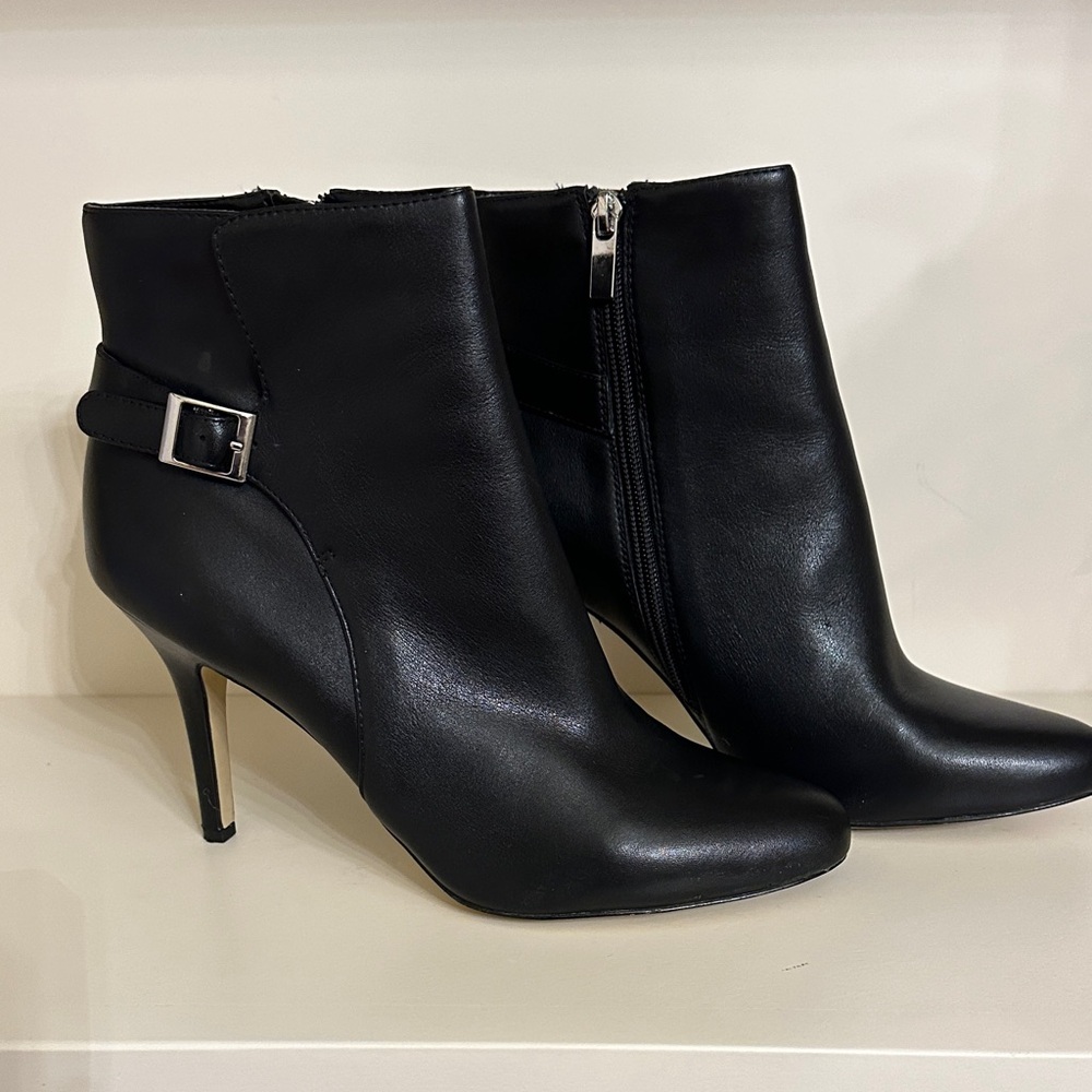 White House Black Market Sleek Black Heeled Boots